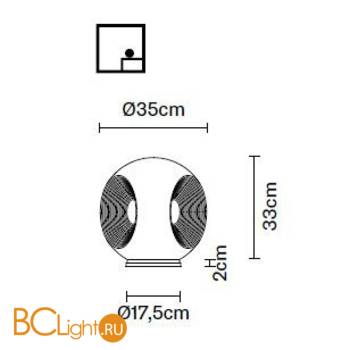 Настольная лампа Fabbian Eyes F34 B01 01 - Схема