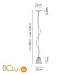 Подвесной светильник Fabbian Flow D87 A01 01 - Схема