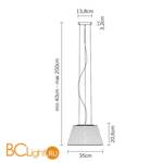 Подвесной светильник Fabbian Flow D87 A03 15 - Схема