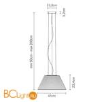 Подвесной светильник Fabbian Flow D87 A05 15 - Схема