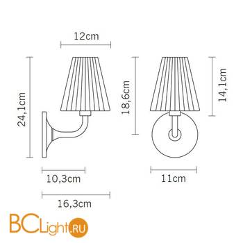 Бра Fabbian Flow D87 D01 15 - Схема