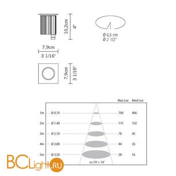 Встраиваемый светильник Fabbian Furetto D60 F07 27 - Схема