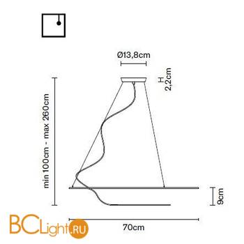 Подвесной светильник Fabbian Glu F31 A01 01 - Схема
