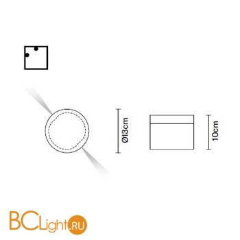 Настенный светильник Fabbian Jazz D52G06 00 - Схема