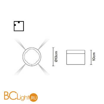 Настенный светильник Fabbian Jazz D52G08 00 - Схема