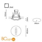Встраиваемый спот (точечный светильник) Fabbian Jnat D27 F33 00 - Схема