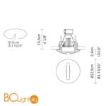 Встраиваемый светильник Fabbian Jnat D27 F03 00 - Схема
