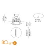 Встраиваемый светильник Fabbian Jnat D27 F03 01 - Схема