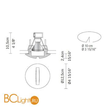 Встраиваемый светильник Fabbian Jnat D27 F04 01 - Схема
