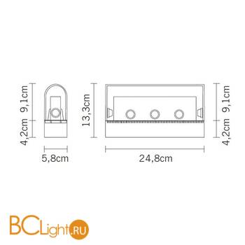 Настенно-потолочный светильник Fabbian Kir D89 G03 60 - Схема