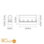 Настенно-потолочный светильник Fabbian Kir D89 G03 60 - Схема
