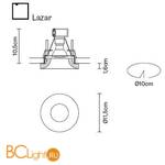 Встраиваемый точечный светильник Fabbian Lazar D27 F35 01 - Схема
