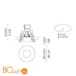 Встраиваемый светильник Fabbian Lazar D27 F06 C1 01 упаковка 10шт - Схема