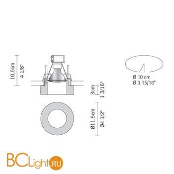 Встраиваемый светильник Fabbian Lei D27 F15 35 - Схема