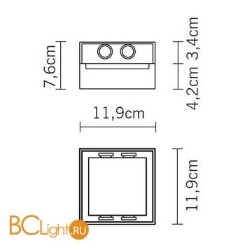 Настенно-потолочный светильник Fabbian Leto D88 G03 60 - Схема