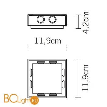 Настенно-потолочный светильник Fabbian Leto D88 G07 60 - Схема