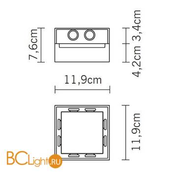 Настенно-потолочный светильник Fabbian Leto D88 G09 60 - Схема