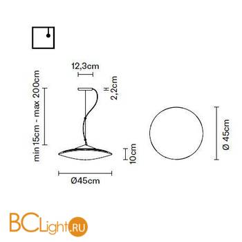 Подвесной светильник Fabbian Loop F35 A03 00 - Схема
