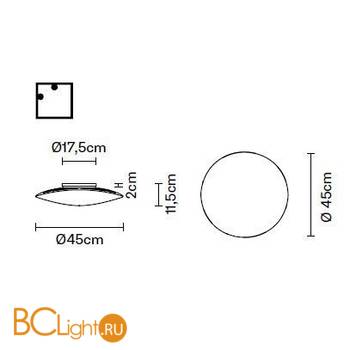 Настенно-потолочный светильник Fabbian Loop F35 G03 00 - Схема