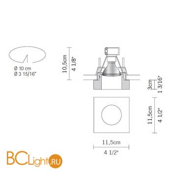 Встраиваемый светильник Fabbian Lui D27 F09 00 - Схема