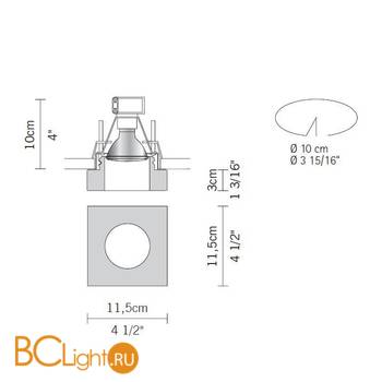 Встраиваемый светильник Fabbian Lui D27 F11 35 - Схема