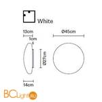 Настенно-потолочный светильник Fabbian Lumi F07 G13 01 - Схема