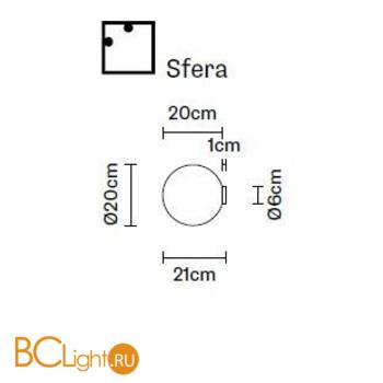 Настенно-потолочный светильник Fabbian Lumi F07 G27 01 - Схема