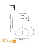 Подвесной светильник Fabbian Oru F25 A03 73 - Схема