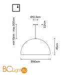Подвесной светильник Fabbian Oru F25 A07 41 - Схема
