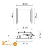 Встраиваемый спот (точечный светильник) Fabbian Plano D90 F03 01 - Схема