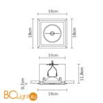 Встраиваемый светильник Fabbian Plano D90 F09 01 - Схема
