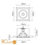 Встраиваемый светильник Fabbian Plano D90 F07 15 - Схема