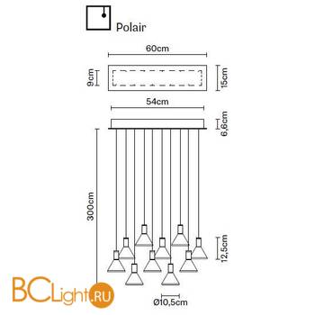 Подвесной светильник Fabbian Polair F32 A48 00 - Схема