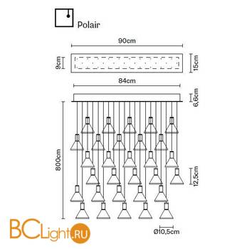 Подвесной светильник Fabbian Polair F32 A50 00 - Схема