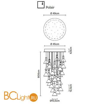 Подвесной светильник Fabbian Polair F32 A55 00 - Схема