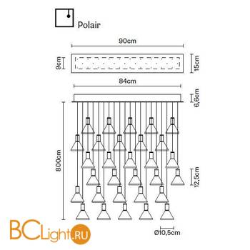 Подвесной светильник Fabbian Polair F32 A60 00 - Схема