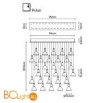 Подвесной светильник Fabbian Polair F32 A60 00 - Схема