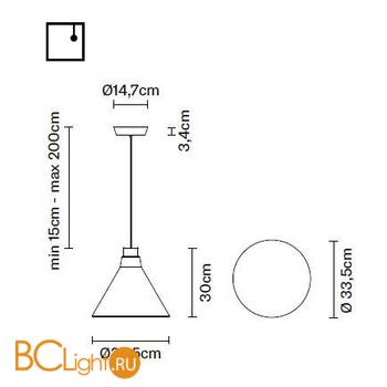 Подвесной светильник Fabbian Polair F36 A03 00 - Схема