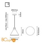 Подвесной светильник Fabbian Polair F36 A03 00 - Схема