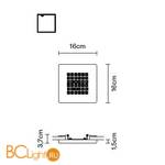 Потолочный светильник Fabbian Quadriled F18 F02 03 - Схема