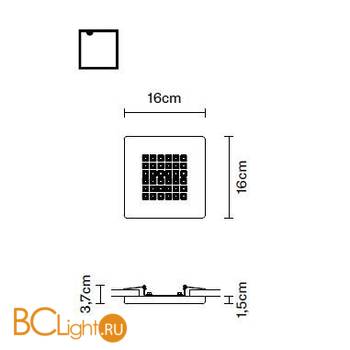 Потолочный светильник Fabbian Quadriled F18 F02 05 - Схема