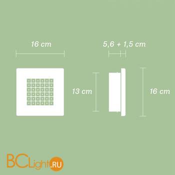Настенно-потолочный светильник Fabbian Quadriled F18 G02 03 - Схема