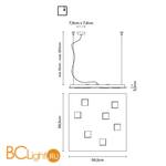 Подвесной светильник Fabbian Quarter F38 A03 14 - Схема