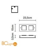 Настенно-потолочный светильник Fabbian Quarter F38 G01 02 - Схема