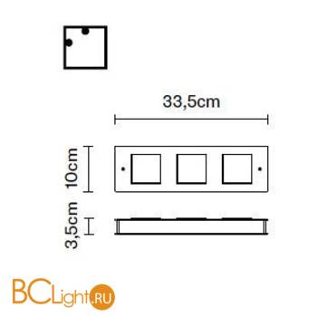 Настенно-потолочный светильник Fabbian Quarter F38 G03 02 - Схема