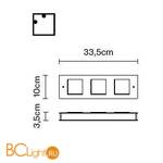 Настенно-потолочный светильник Fabbian Quarter F38 G03 14 - Схема