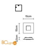 Настенно-потолочный светильник Fabbian Quarter F38 G07 02 - Схема