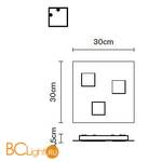 Настенно-потолочный светильник Fabbian Quarter F38 G09 14 - Схема