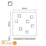 Настенно-потолочный светильник Fabbian Quarter F38 G13 01 - Схема