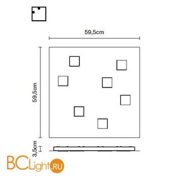 Настенно-потолочный светильник Fabbian Quarter F38 G13 02 - Схема